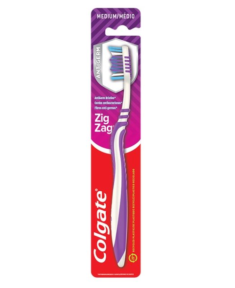 CP GABA GmbH Colgate ZigZag Antibacterial Medium Szczoteczka do Zębów CP GABA GmbH Colgate ZigZag Antibacterial Medium Szczoteczka do Zębów