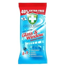 Green Shield Green Shield Glass & Window Chusteczki Nawilżone do Szkła i Okien 70 szt.