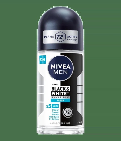 Beiersdorf Nivea Men Black&White Invisible Fresh Antyperspirant Roll-On 50 ml Beiersdorf Nivea Men Black&White Invisible Fresh Antyperspirant Roll-On 50 ml