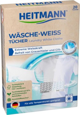Brauns-Heitmann GmbH & Co. KG Heitmann Wäsche Weiß Chusteczki Wybielające 20 Szt.