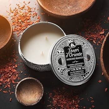 CONTER SRL Tesori d'Oriente Muschio Bianco Świeca Zapachowa 200 g CONTER SRL Tesori d'Oriente Muschio Bianco Świeca Zapachowa 200 g