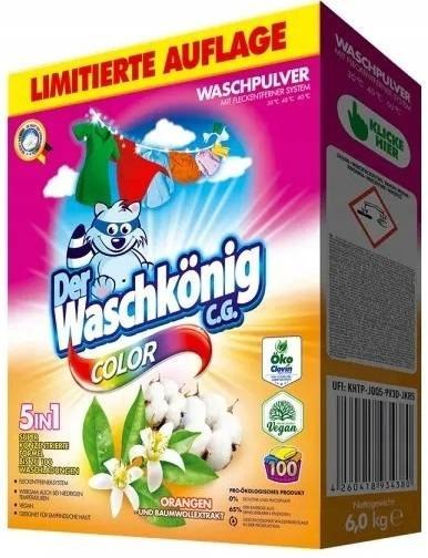 Clovin Germany GmbH Der Waschkonig Color Orange Proszek do Prania 6 kg DE Clovin Germany GmbH Der Waschkonig Color Orange Proszek do Prania 6 kg DE