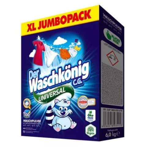 Clovin Germany GmbH Der Waschkonig Universal Proszek do Prania 6 kg DE Clovin Germany GmbH Der Waschkonig Universal Proszek do Prania 6 kg DE