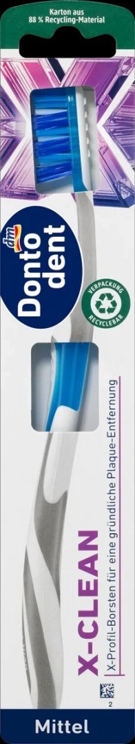 Dm-drogerie markt GmbH + Co. KG Dontodent X-Clean Szczoteczka do Zębów Średnia