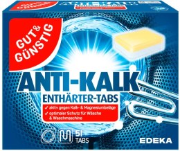 EDEKA ZENTRALE Stiftung & Co. KG G&G Anti-Kalk Tabs Odkamieniacz do Pralki 51 szt.