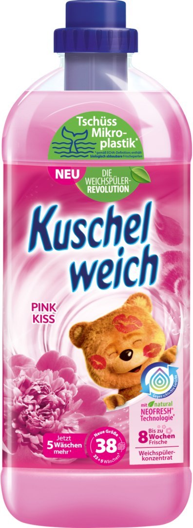 Fit GmbH Kuschelweich Pink Kiss Płyn do Płukania 1 l DE Fit GmbH Kuschelweich Pink Kiss Płyn do Płukania 1 l DE