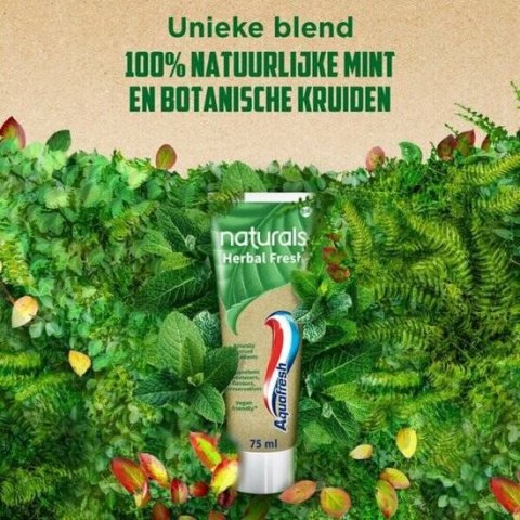 GlaxoSmithKline Aquafresh Naturals Herbal Pasta do Zębów 75 ml GlaxoSmithKline Aquafresh Naturals Herbal Pasta do Zębów 75 ml