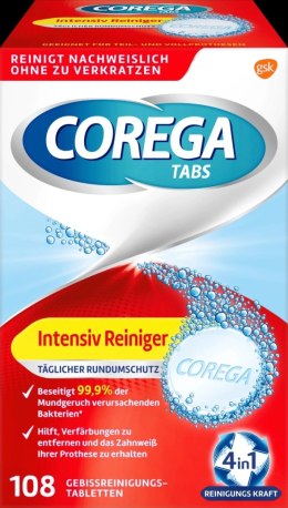 GlaxoSmithKline Corega Intensive Tabletki do Czyszczenia Protez 108 szt.