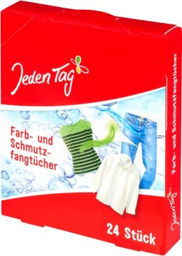 Jeden Tag Jeden Tag Chusteczki Wyłapujące Kolor i Brud 24 szt.