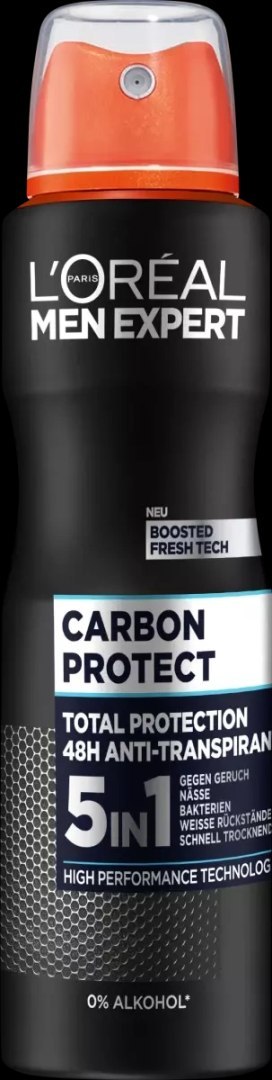L'Oreal L'Oreal Carbon Protect 5 in 1 Antitranspirant Spray 150 ml L'Oreal L'Oreal Carbon Protect 5 in 1 Antitranspirant Spray 150 ml
