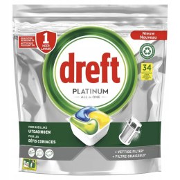 Procter & Gamble Dreft Platinum All in One Citron Kapsułki do Zmywarki 34 szt.