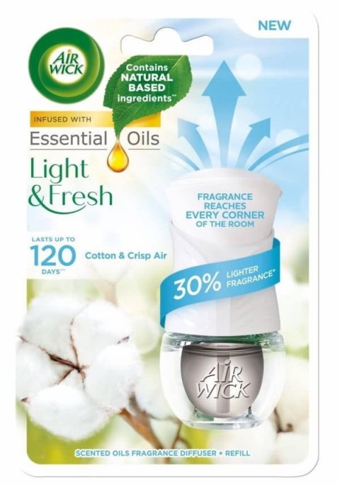 Reckitt Benckiser Air Wick Cotton & Crisp Air Elektryczny Odświeżacz Komplet Reckitt Benckiser Air Wick Cotton & Crisp Air Elektryczny Odświeżacz Komplet