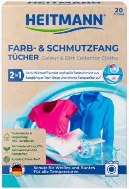Brauns-Heitmann GmbH & Co. KG Heitmann Chusteczki Wyłapujące Kolor i Brud 20 szt.