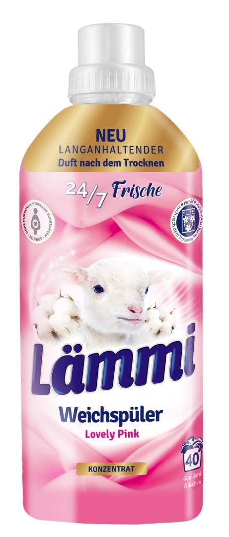 Clovin Germany GmbH Lämmi Lovely Pink Koncentrat do Płukania 40 prań Clovin Germany GmbH Lämmi Lovely Pink Koncentrat do Płukania 40 prań