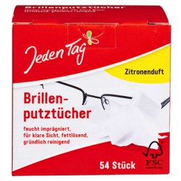 Jeden Tag Jeden Tag Chusteczki do Czyszczenia Okularów 54 szt.