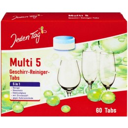 Jeden Tag Jeden Tag Multi 5 Tabletki do Zmywarki 5 w 1 60 szt.