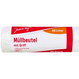 Jeden Tag Jeden Tag Worki na Śmieci z Uchwytem 50 l 20 szt.