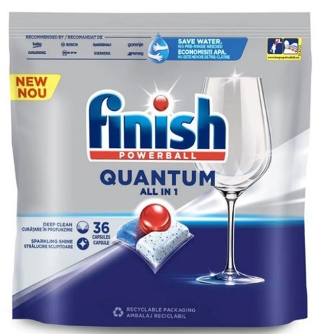 Reckitt Benckiser Finish Powerball Quantum Al in 1 Tabletki do Zmywarki 36 szt. Reckitt Benckiser Finish Powerball Quantum Al in 1 Tabletki do Zmywarki 36 szt.