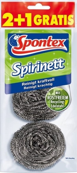 Spontex Spontex Spirinett Druciak ze Stali Nierdzewnej 3 szt.