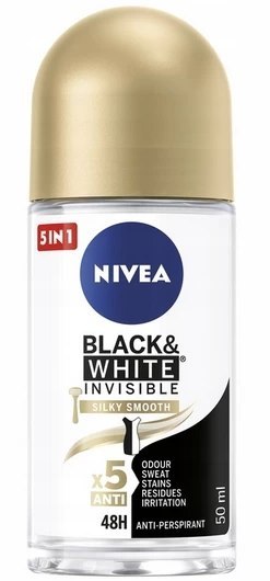 Beiersdorf Nivea Black&White Silky Smooth Antyperspirant Roll-On 50 ml