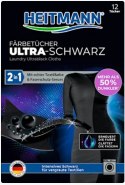 Brauns-Heitmann GmbH & Co. KG Heitmann Ultra Schwarz 2in1 Chusteczki Odnawiające Czerń 12 szt.