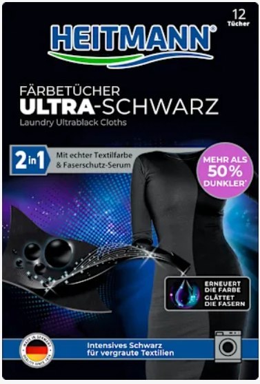 Brauns-Heitmann GmbH & Co. KG Heitmann Ultra Schwarz 2in1 Chusteczki Odnawiające Czerń 12 szt. Brauns-Heitmann GmbH & Co. KG Heitmann Ultra Schwarz 2in1 Chusteczki Odnawiające Czerń 12 szt.