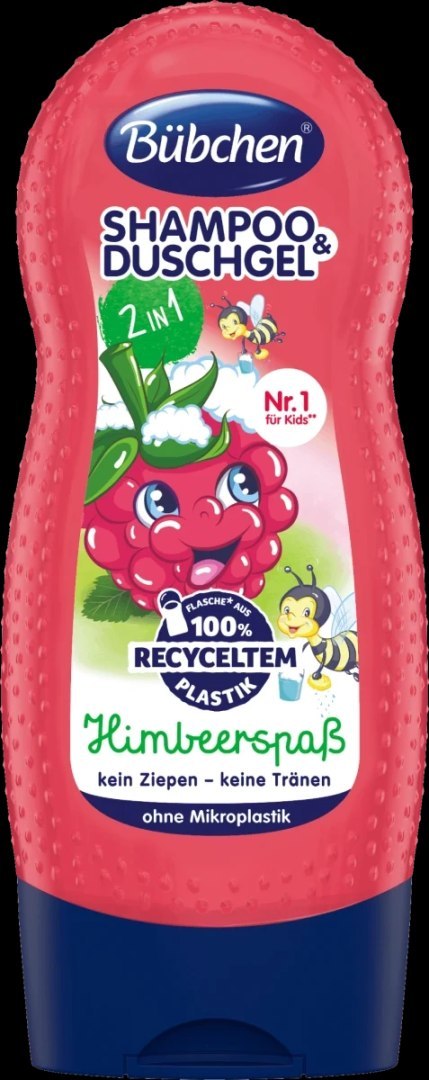 Bübchen Bübchen Kids 2w1 Raspberry Fun Szampon i Żel pod Prysznic 230 ml Bübchen Bübchen Kids 2w1 Raspberry Fun Szampon i Żel pod Prysznic 230 ml