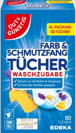EDEKA ZENTRALE Stiftung & Co. KG G&G Chusteczki Wyłapujące Kolor i Brud XL 50 szt.