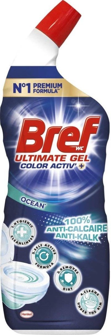 Henkel Bref Ultimate Gel Color Active + Ocean Żel WC 700 ml Henkel Bref Ultimate Gel Color Active + Ocean Żel WC 700 ml