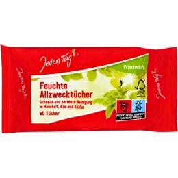 Jeden Tag Jeden Tag Nawilżane Chusteczki Uniwersalne o Świeżym Zapachu 80 szt.