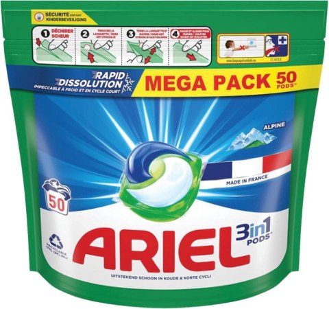 Procter & Gamble Ariel Alpine 3 in 1 Kapsułki do Prania 50 szt. Procter & Gamble Ariel Alpine 3 in 1 Kapsułki do Prania 50 szt.