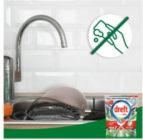 Procter & Gamble Dreft Platinum Plus All in One Anti-Matt Kapsułki do Zmywarki 16 sztuk Procter & Gamble Dreft Platinum Plus All in One Anti-Matt Kapsułki do Zmywarki 16 sztuk