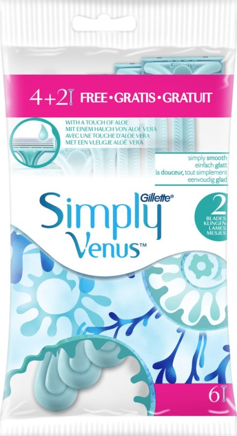 Procter & Gamble Gillette Simply Venus Jednorazowa Maszynka do Golenia 6 szt. Procter & Gamble Gillette Simply Venus Jednorazowa Maszynka do Golenia 6 szt.