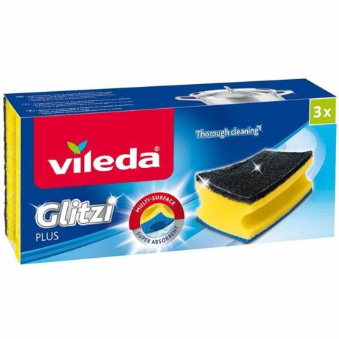 Vileda Vileda Glitzi Plus Zmywak Profilowany 3 szt. Vileda Vileda Glitzi Plus Zmywak Profilowany 3 szt.