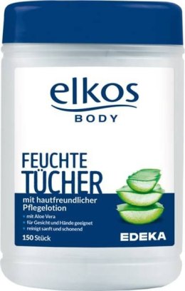EDEKA ZENTRALE Stiftung & Co. KG Elkos Chusteczki Nawilżone z Aloesem 150 szt.