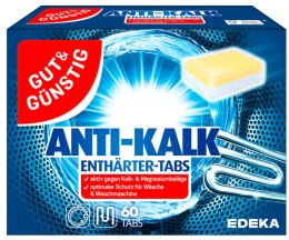 EDEKA ZENTRALE Stiftung & Co. KG G&G Anti-Kalk Tabs Odkamieniacz do Pralki 60 szt.