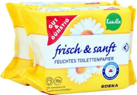 EDEKA ZENTRALE Stiftung & Co. KG G&G Nawilżony Papier Toaletowy Rumianek 2-pack EDEKA ZENTRALE Stiftung & Co. KG G&G Nawilżony Papier Toaletowy Rumianek 2-pack