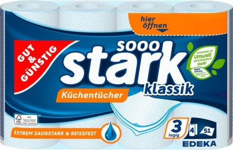 EDEKA ZENTRALE Stiftung & Co. KG G&G Ręcznik Kuchenny 4 sztuki EDEKA ZENTRALE Stiftung & Co. KG G&G Ręcznik Kuchenny 4 sztuki
