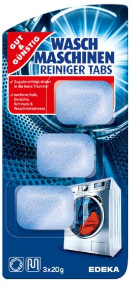 EDEKA ZENTRALE Stiftung & Co. KG G&G Tabletki do Czyszczenia Pralki 3 x 20 g