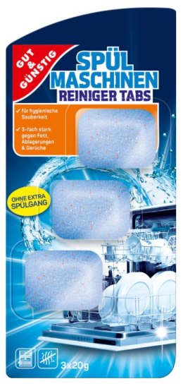 EDEKA ZENTRALE Stiftung & Co. KG G&G Tabletki do Czyszczenia Zmywarki 3 x 20 g